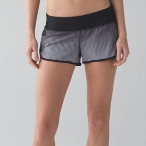 Lululemon Women's Speed Short H2O Black and Gray Shorts Size 4